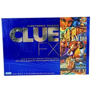 CLUE FX Deluxe Electronic Talking Detective Vintage 2003 Board Game Complete